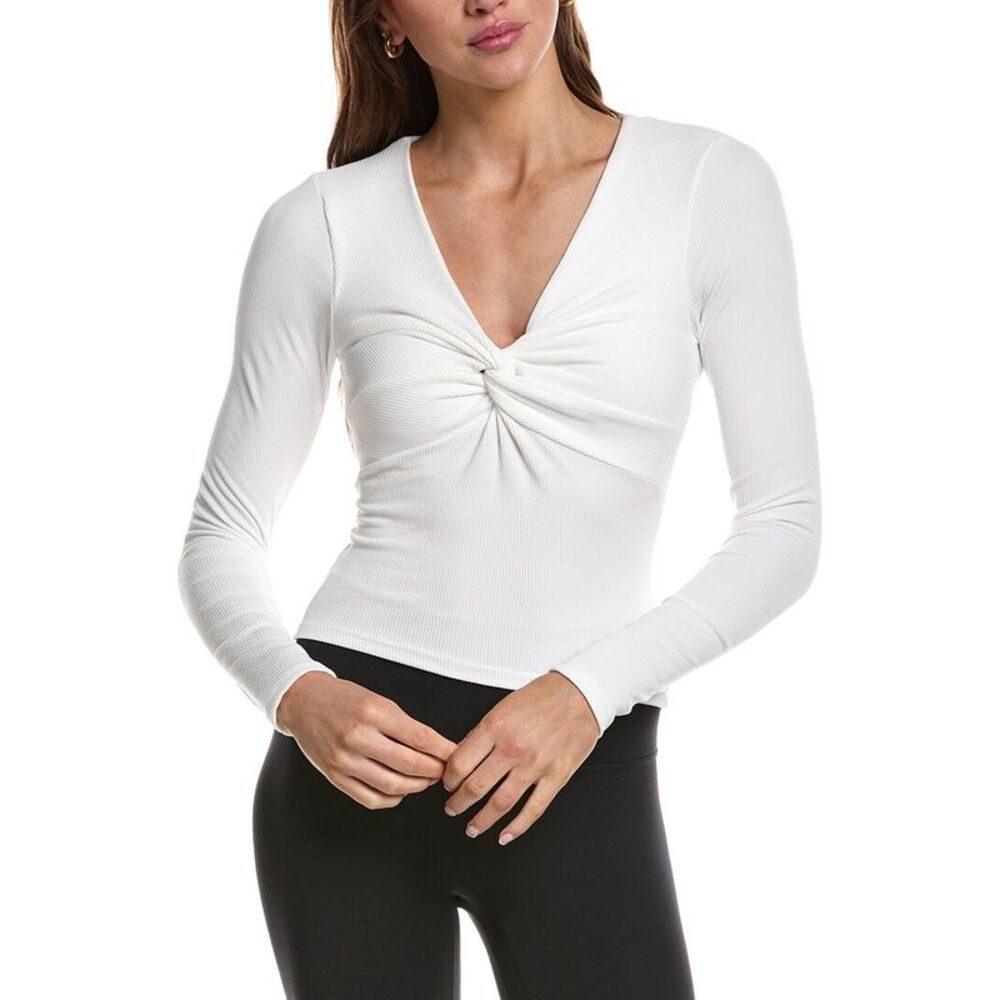 Marion Womens  Deep V-Neck Crop Top